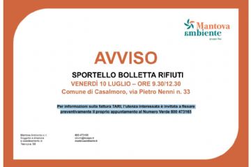 Sportello bolletta rifiuti